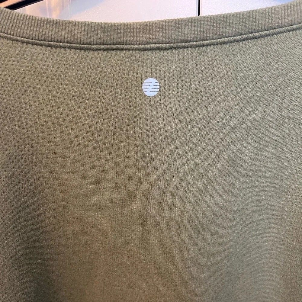 Ladies Cropped Sweatshirt. Green XXL - Picture 3 of 8